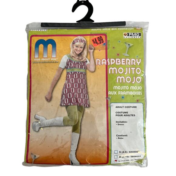 PMG Halloween Costume 60s Gogo Mojito Mojo Mod Size Large 12/14 New - Picture 15 of 15